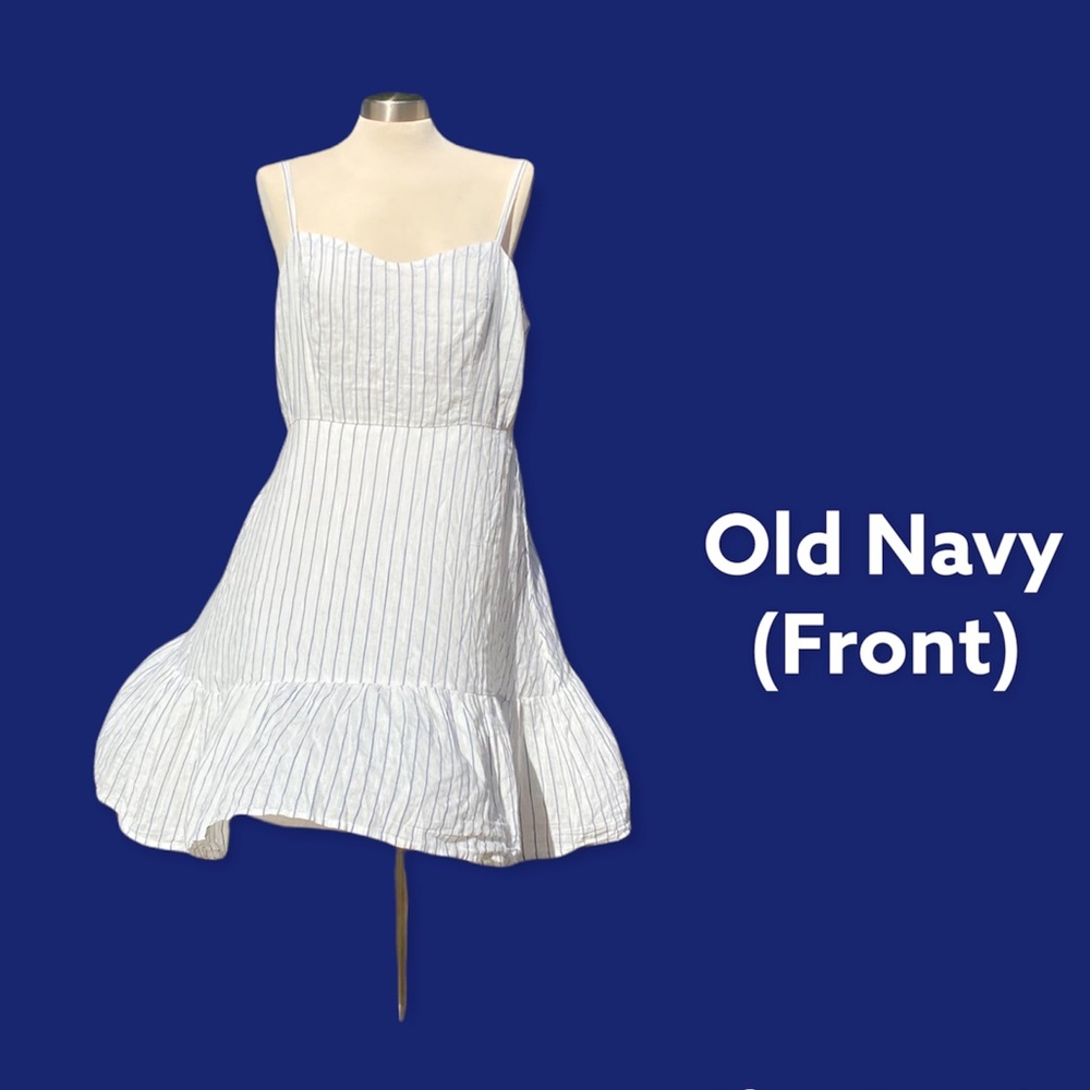 Cami Blue and White Sundress